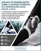 Jornada de sensibilización sobre la gestión de riesgos en contratación legal, DD.HH y D.I.H.