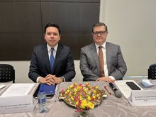 Viceministro para el GSED, Gustavo Niño Furnieles y Superintendente de Vigilancia y Seguridad Privada Orlando Clavijo Clavijo.