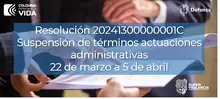 suspensión términos 22 marzo a 5 abril