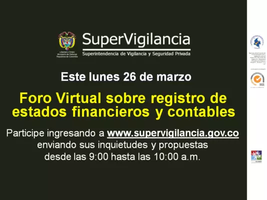 Foro virtual para atender inquietudes en el registro de reportes financieros