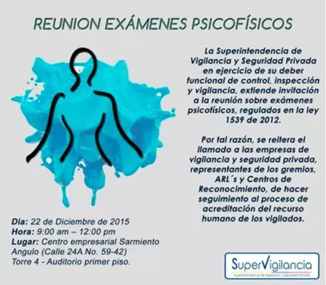 Invitación a reunión sobre exámenes psicofísicos