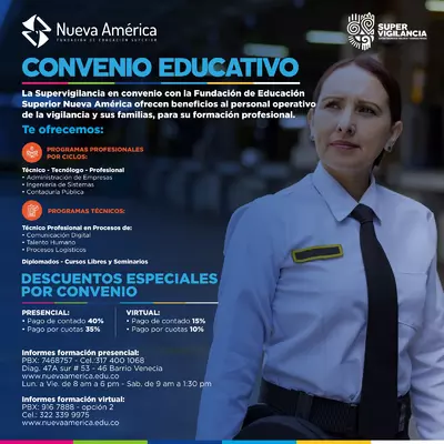 Convenio Educativo Supervigilancia - Fundación de Educación Superior Nueva América