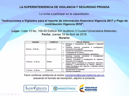 Formato de Inscripción para capacitación en Cali, Abril 19