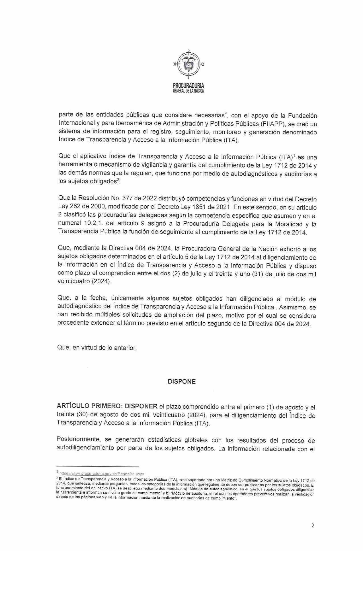 directiva ITA 06 2