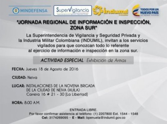 Jornada Regional de Información e Inspección para Servicios Vigilados Zona Sur